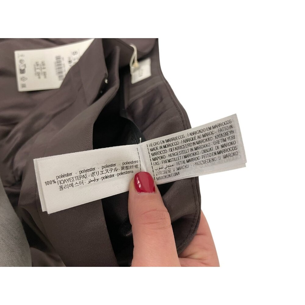 Zara Satin Wide-Leg Trousers in Chocolate Brown - Picture 10 of 16
